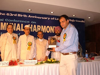 Received Rajiv Gandhi National Award By Govt. Of India - "Rashtriya Ekta Samman" (National Award) From National Unity Conference - New Delhi for Outstanding Achievements in the Field of Ayurveda