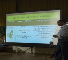 Dr. Vikram explaining about Neem herb