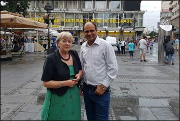 Dr. Vikram Chauhan with Dr. Leila in Belgrade, Serbia
