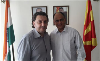 Dr. Vikram Chauhan with Ambassador of Macedonia