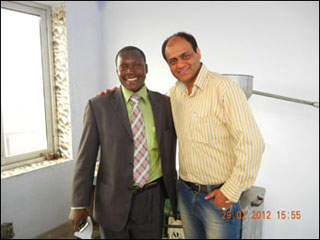 Dr. Vikram Chauhan with Dr. Samson Kibona from Tanzania