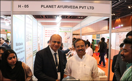 Dr. Vikram Chauhan with Shri V. Muraleedharan, Dr. Vikram Chauhan and Dr. Meenakshi Chauhan with Sister BK Shivani, 2nd International Ayush Conference, Exhibition, Conference And Exhibition, UAE, World Trade Centre, AYUSH Conference Dubai, Dubai, AYUSH, Dr. Vikram Chauhan, MD-Ayurveda Experts, Ayurveda Expert