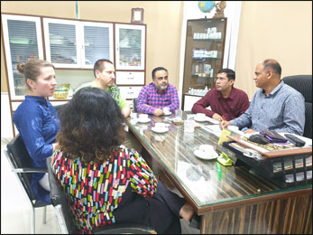 Dr. Vikram Chauhan (MD-Ayurveda) with Planet Ayurveda's Distributors from USA and Slovakia