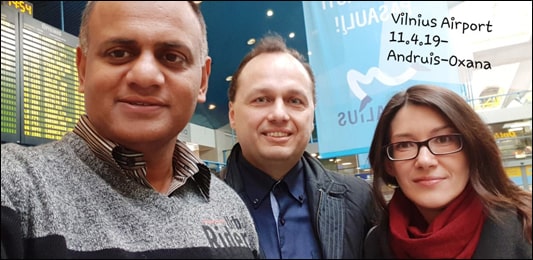 Dr. Vikram Chauhan with Lithuanian and Latvian distributors of Planet Ayurveda Products after Lecture on Ayurveda at Iskcon Temple - Vilnius, Lithuania