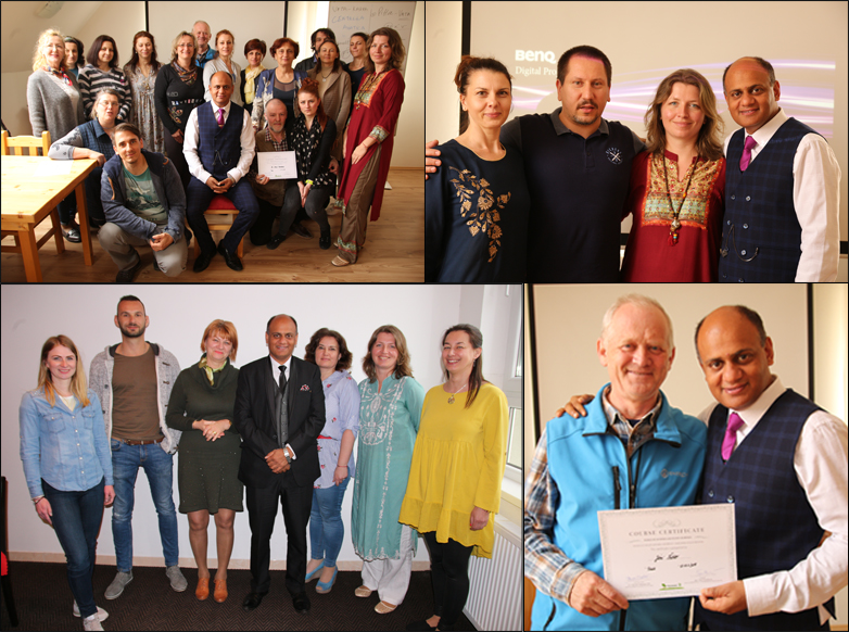 Dr. Vikram Chauhan (MD-Ayurveda) with people of Slovakia after teaching about Ayurvedic principles and health benefits of around 40 herbs to them during Ayurvedic Seminar (World of Ayurveda with Planet Ayurveda) in Slovakia, Europe.