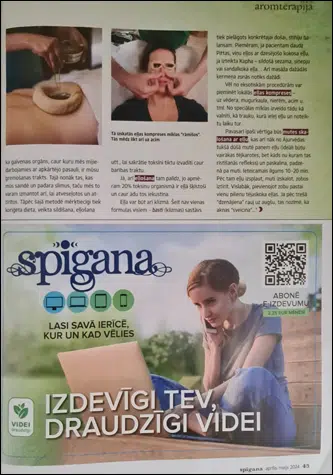 Spigana, Medical Magazine in Latvia, Europe, EU on Ayurveda, Seminar, Ayurveda Seminar, Ayurveda, Ayurvedic, Consultation, Dr. Vikram Chauhan, Latvia, National State Library of Riga, Certificate, Ayurveda Expert, Planet Ayurveda Events