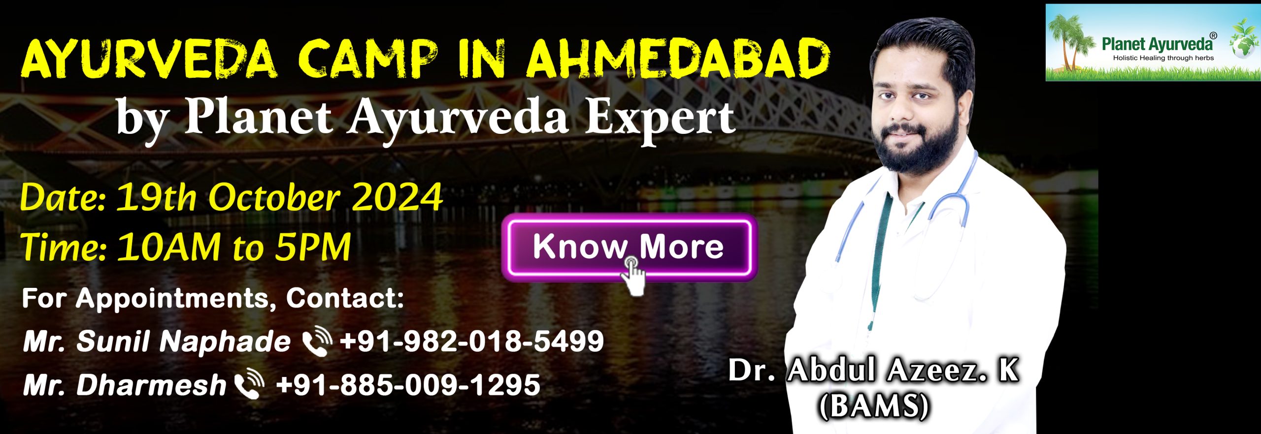 Medical Camp, Ayurveda, Ayurvedic, Consultation, Ahmedabad, Gujarat, Ayurveda Expert, Dr. Abdul Azeez. K